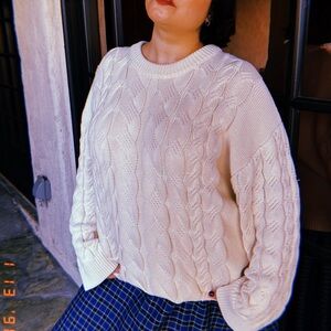 SØNDERHAUS CABLE KNIT SWEATER in 2X NWT